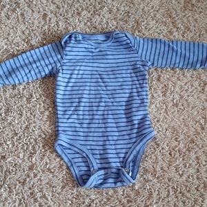 Blue striped bodysuit